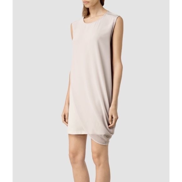 Brand New ALLSAINTS Eala Dress in Pale Grey Size 0 - Picture 1 of 6